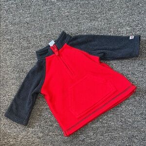 Vibrant Red Fleece Pullover